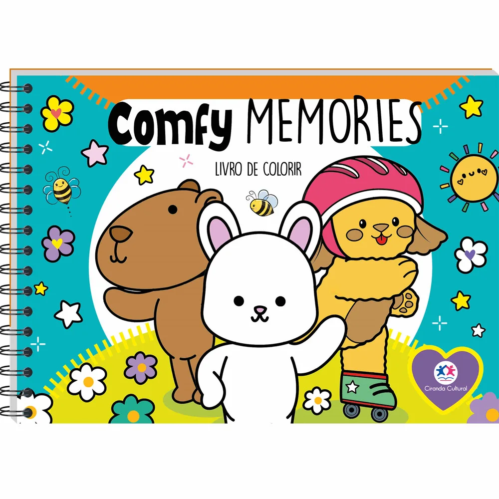 Livro - Comfy Memories - Para colorir - Novo - Editora Ciranda Cultural -