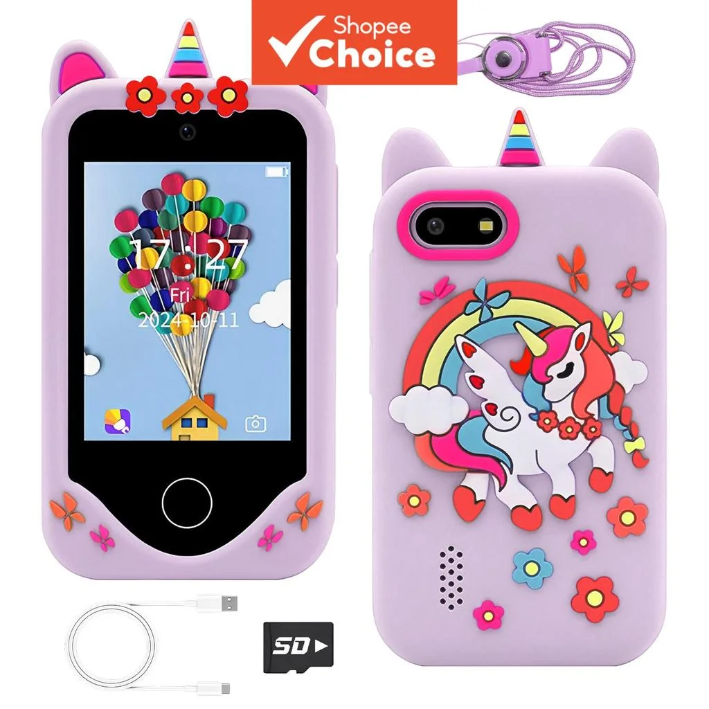 Smartphone Infantil Multifuncional 2.8 HD, Câmeras Duplas, Jogos Educativos, Presente de Aniversário/Natal Ideal para