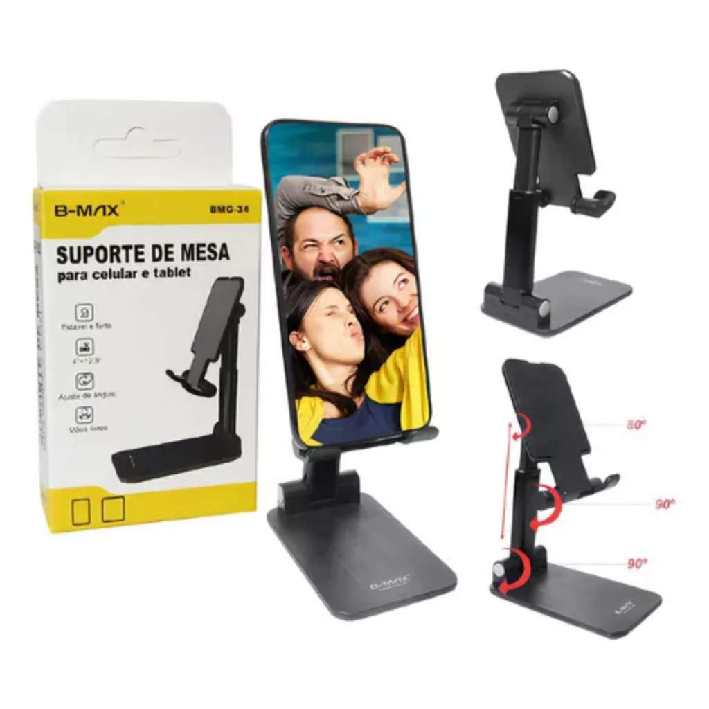 Suporte celular e tablete com ajuste de ângulo vertical e horizontal iPhone smartphones promoção