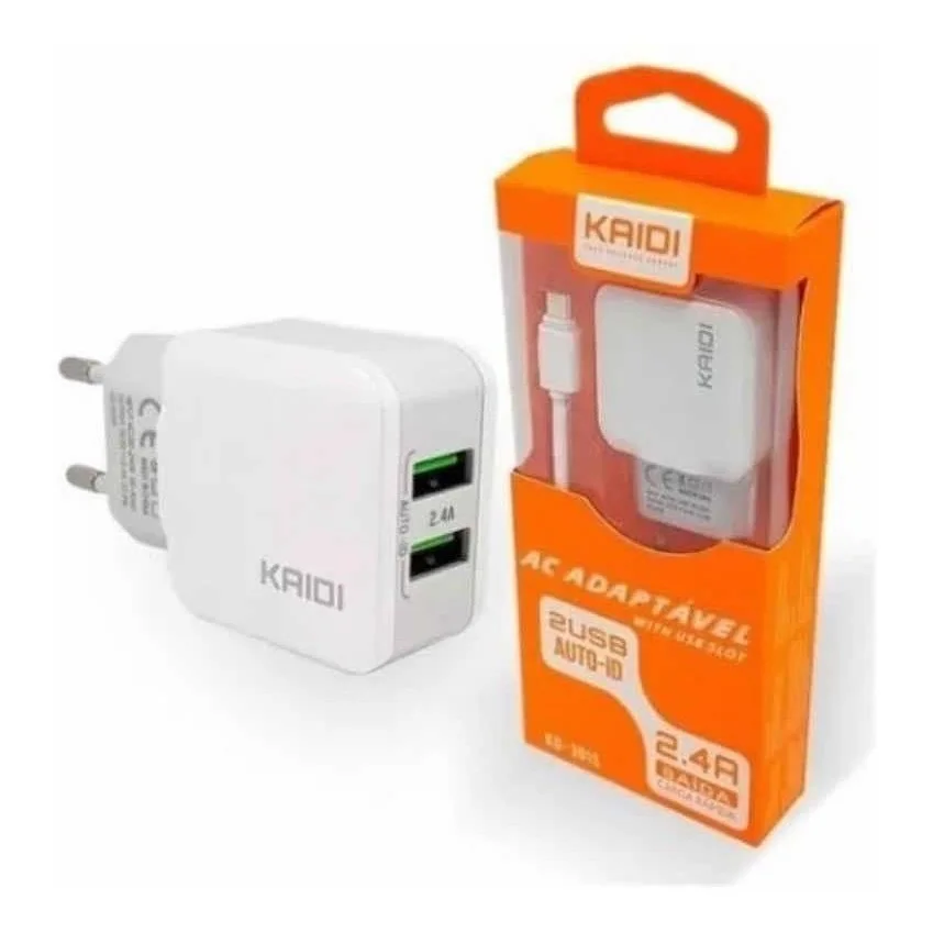 Carregador  Celular Smartphone Turbo 2 Usb Cabo Tipo C