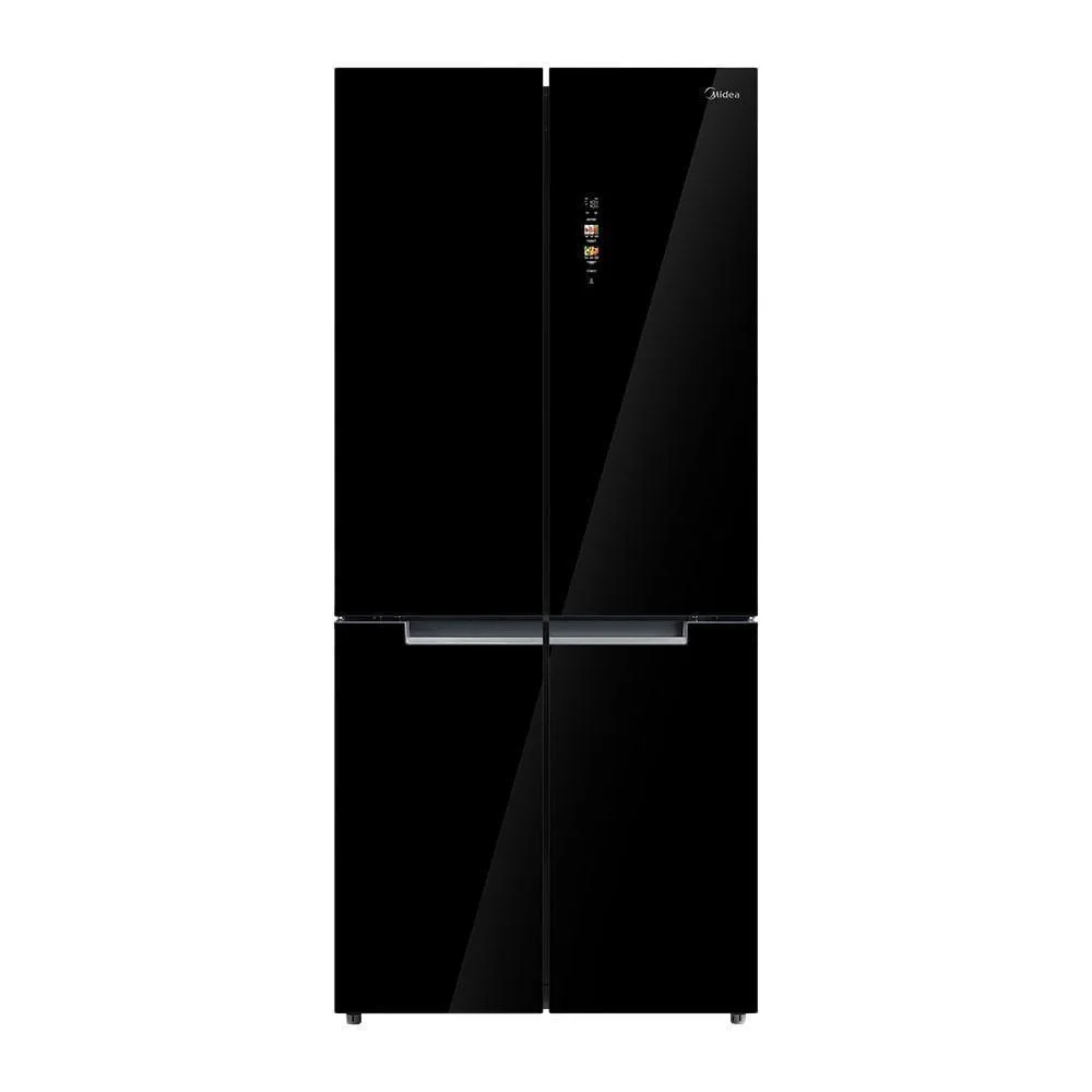 Geladeira Midea French Door MDRF691FGDGL3 515L Frost Free Inverter Black Glass Bivolt