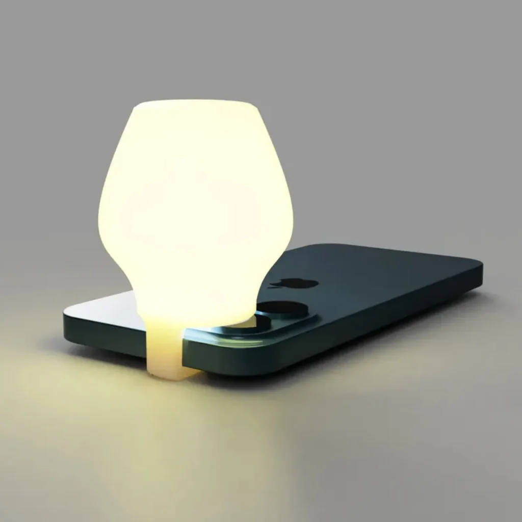 Luminaria LampadaAbajur Led Portátil  CELULAR IPHONE GALAXY SMARTPHONE  Decoracao Diversos Presente Quarto Casa Geometri