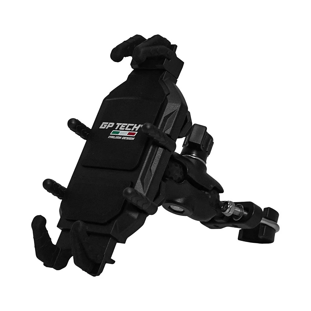 SUPORTE CELULAR SMARTPHONE GP TECH ARMOR ABS ANTI SHOCK GUIDÃO PRETO