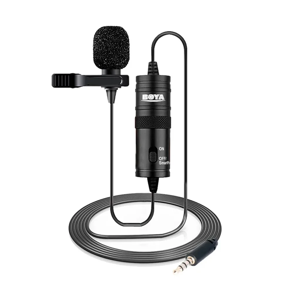 Microfone de Lapela Boya By-m1 para Smartphone Dlsr Pc Preto