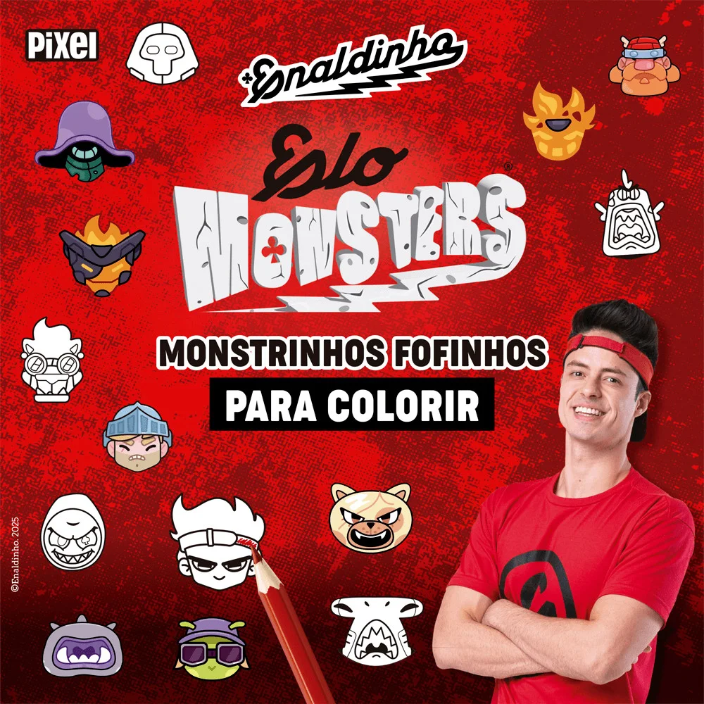 Livro de Colorir Elo Monsters Enaldinho - Novo - Editora Pixel -
