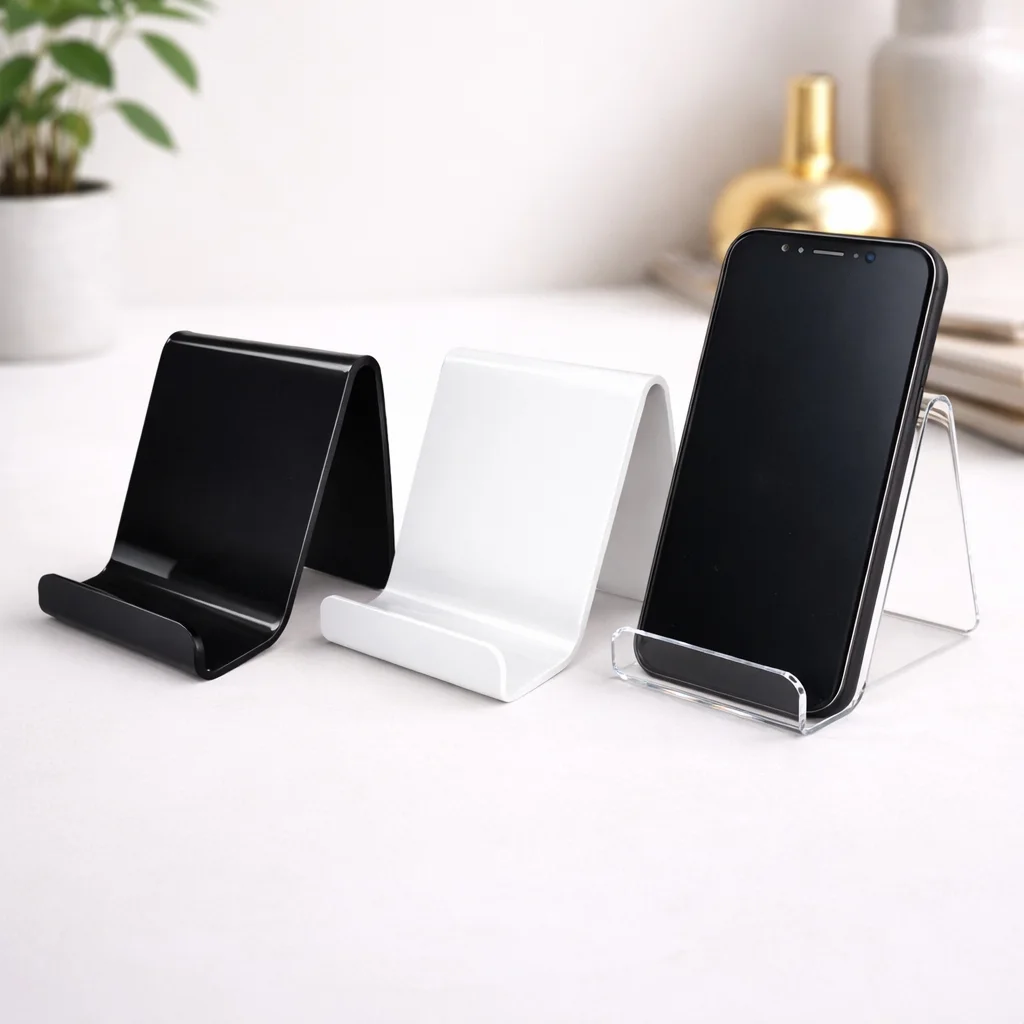 Kit 25 Suporte Acrílico Para Smartphone Mesa Ergonômico Compatível