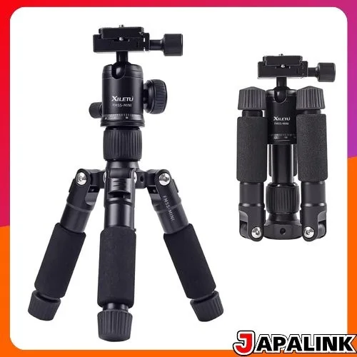 XILETU Mini Tripé Portátil, Tripé para Smartphone, Tripé Compacto de Viagem, 51 cm de Altura, Tripé de Mesa de Alumínio