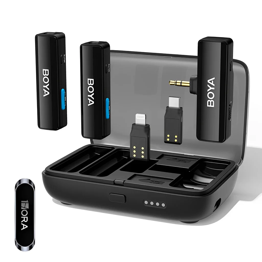 Sistema Microfone Lapela Boyalink + Suporte p/Smartphone (K-5162-5880)