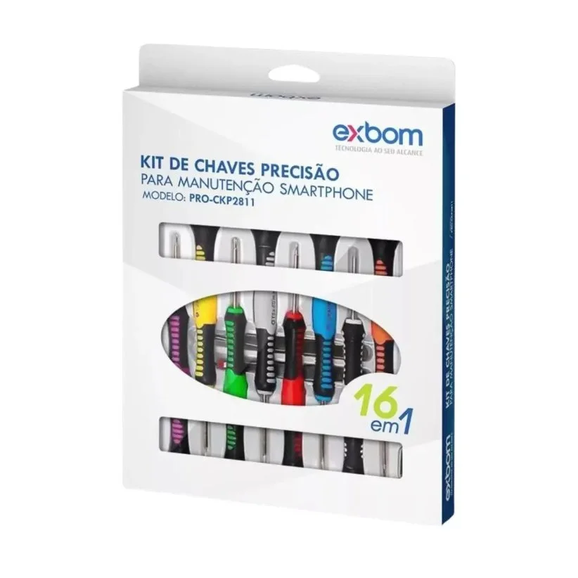 Kit de chaves de precisão para manutenção smartphone 16 em 1 EXBOM PRO-CKP2811