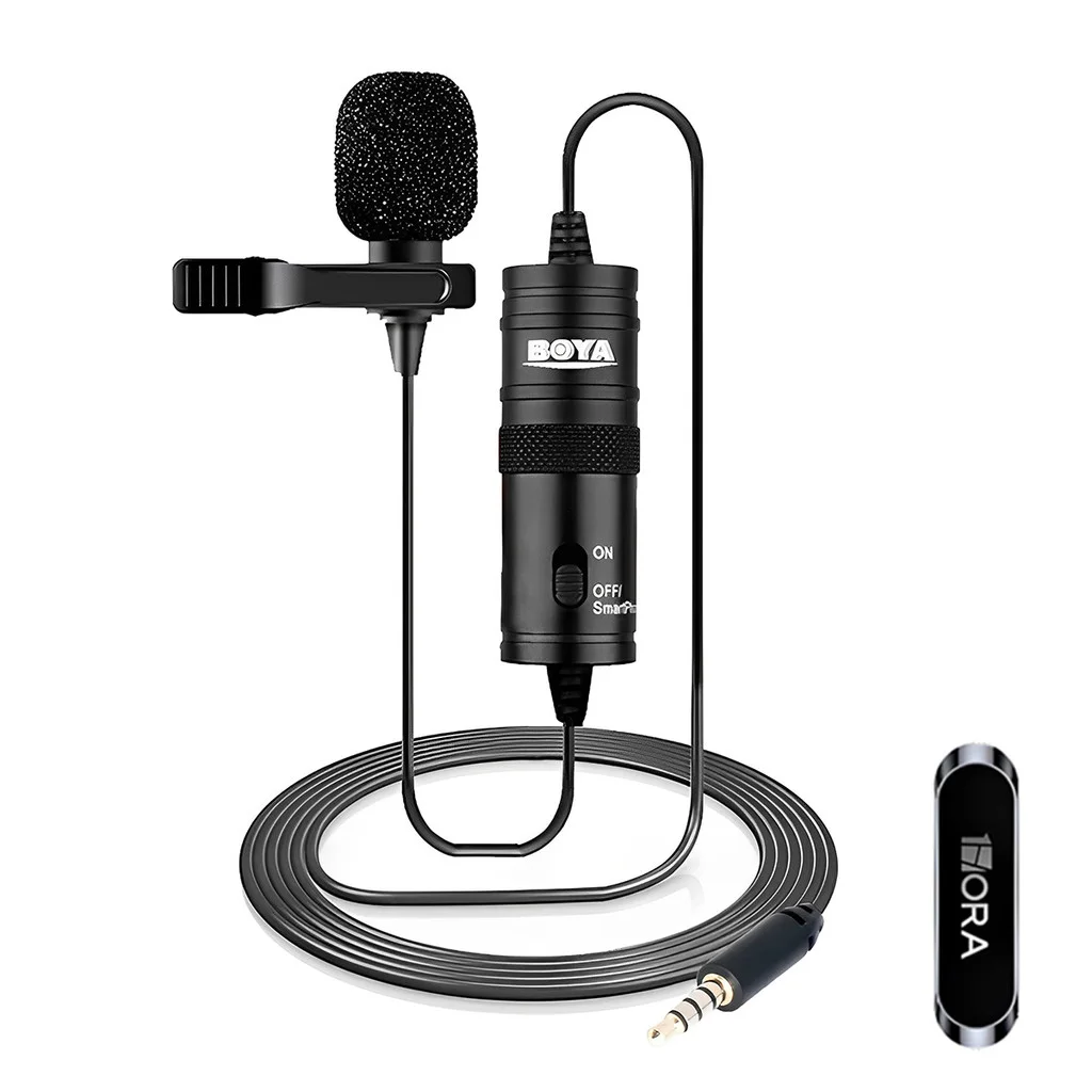 Microfone Lapela Boya By-m1 3.5mm + Suporte Smartphone Preto (K-2162-5880)