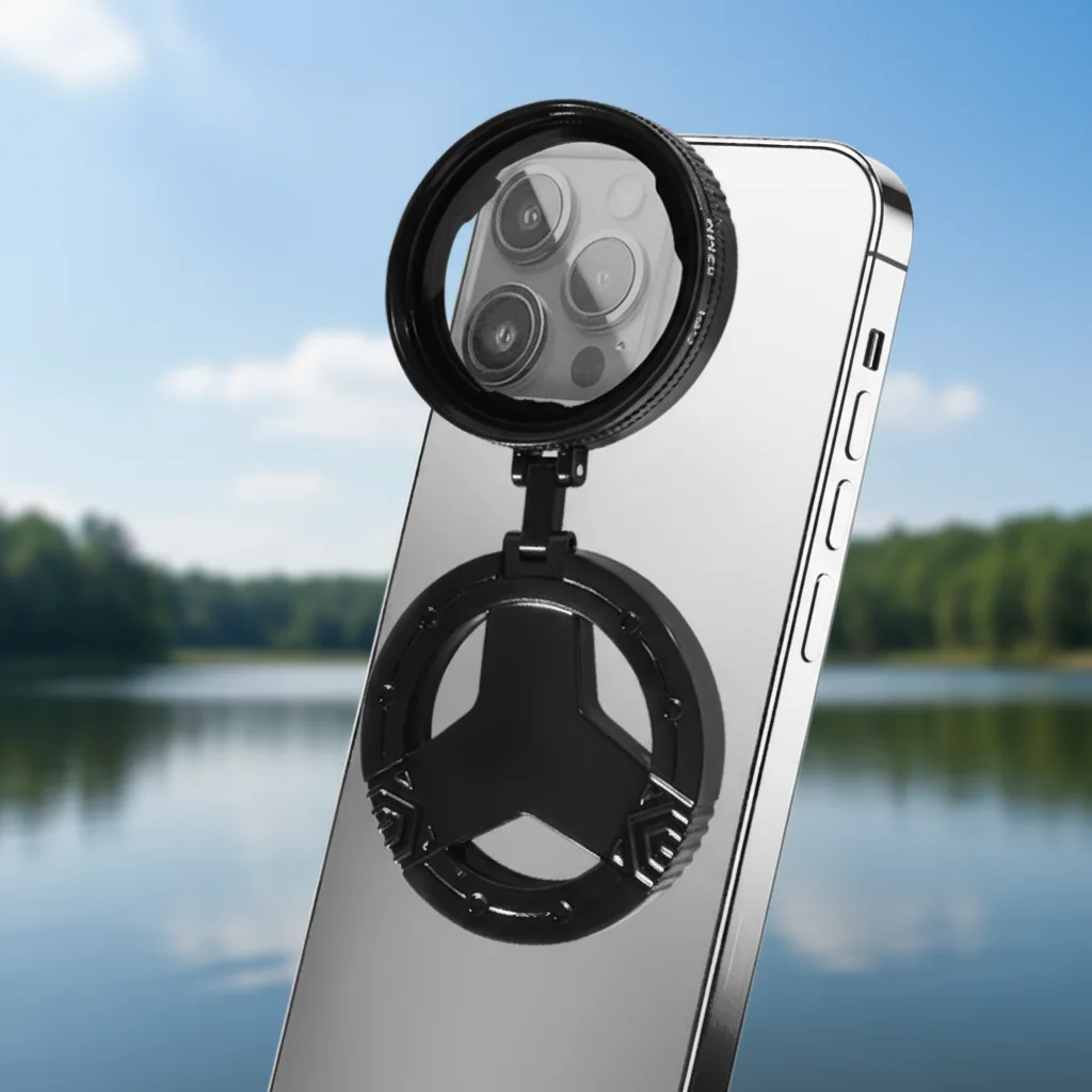 Filtro polarizador magnético CPL de 52mm para lente de celular, adaptador retrátil para Samsung e outros smartphones.