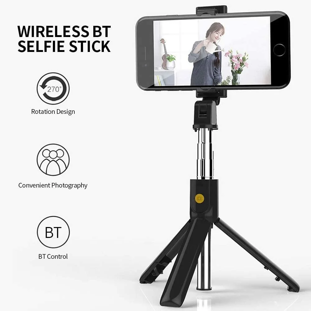 K07 Selfie Stick integrado Tripé BT 4.0 sem fio Selfie Stick mini Tripé portátil extensível selfie stick para smartphone