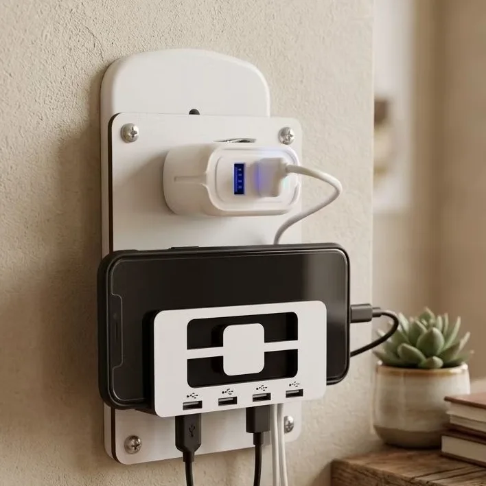 Suporte Descanso Organizador para Carregar Celular na Parede Smartphone iPhone.