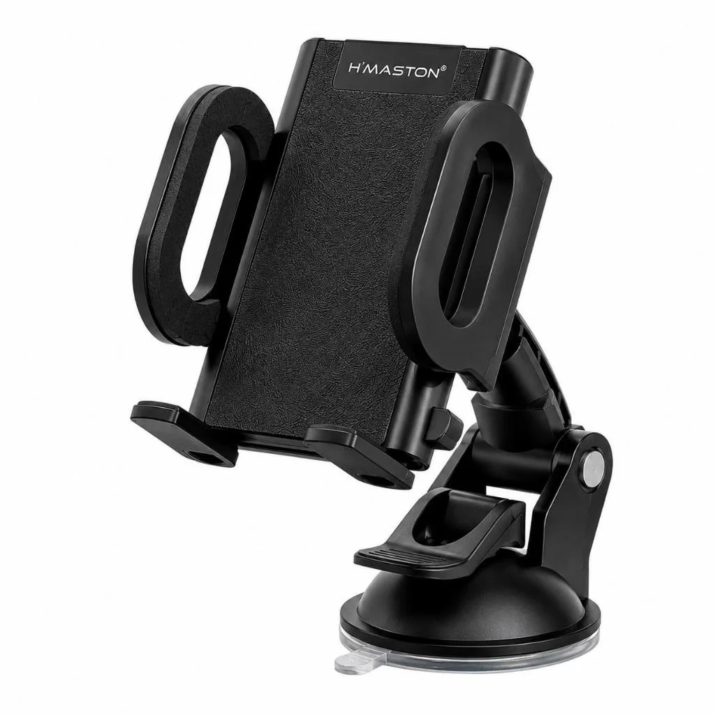 Suporte Veicular H’Maston CJ-05 com Ventosa para Painel e Para-brisa Ajustável 360° Universal para Celular Smartphone