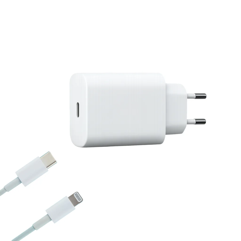 Fonte Carregador Turbo PD 20W Type-C MXT  com Cabo Lightning 1,5m Bivolt para Smartphone