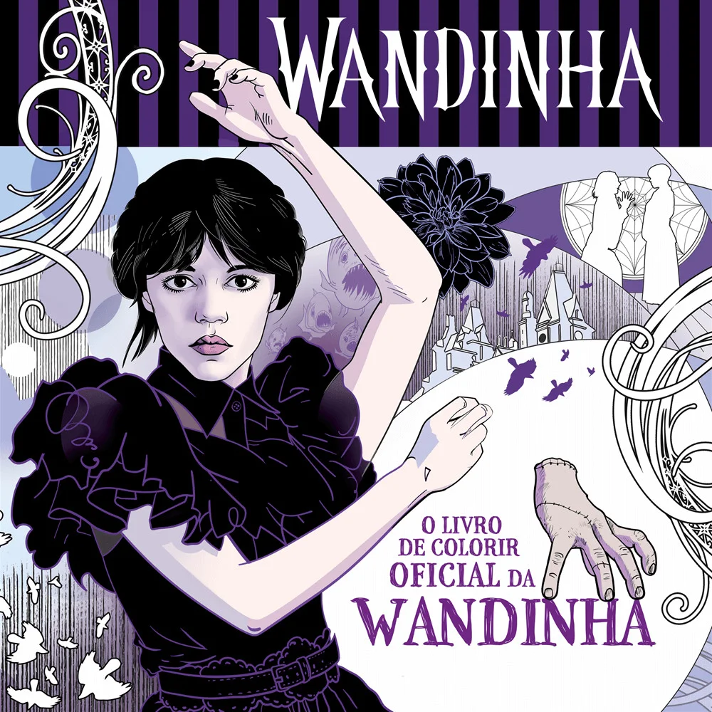 Livro - O livro de colorir oficial da Wandinha - por Random House - Editora Universo dos Livros