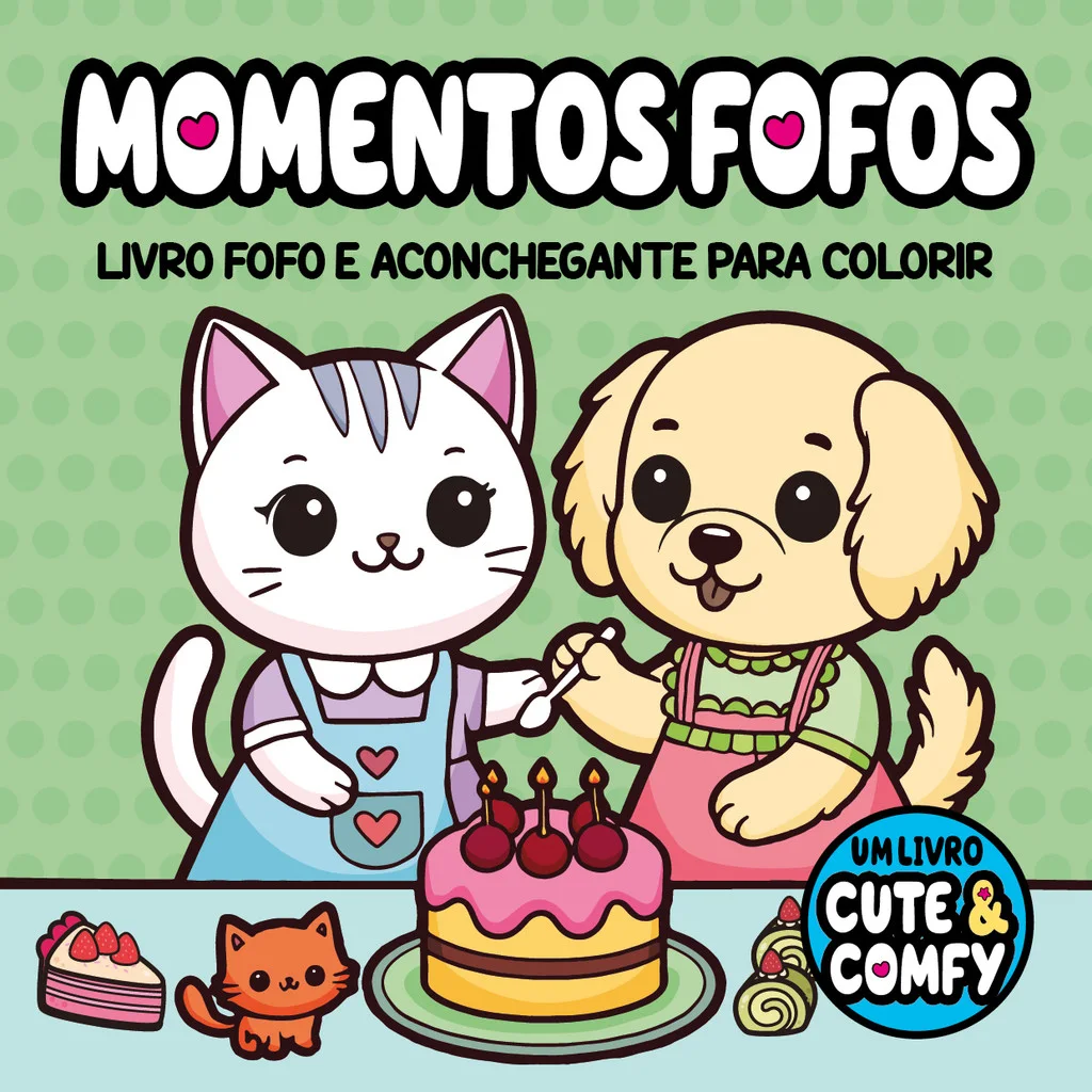 Cute & Comfy - Momentos Fofos - Livros de Colorir Adulto livro lojaVP 071